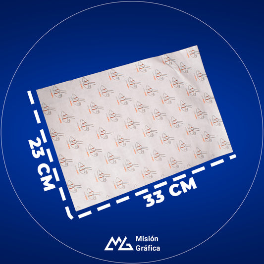 PAPEL GRADO ALIMENTICIO 23X23