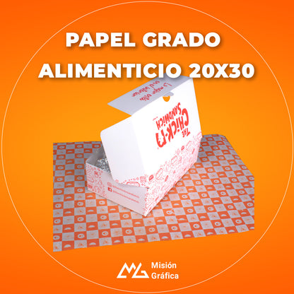 PAPEL GRADO ALIEMNTICIO 20X30